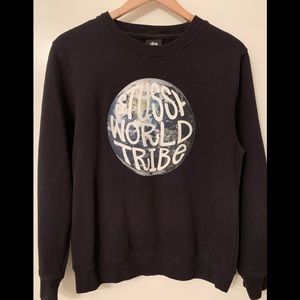 STUSSY World Tribe Crewneck -Black